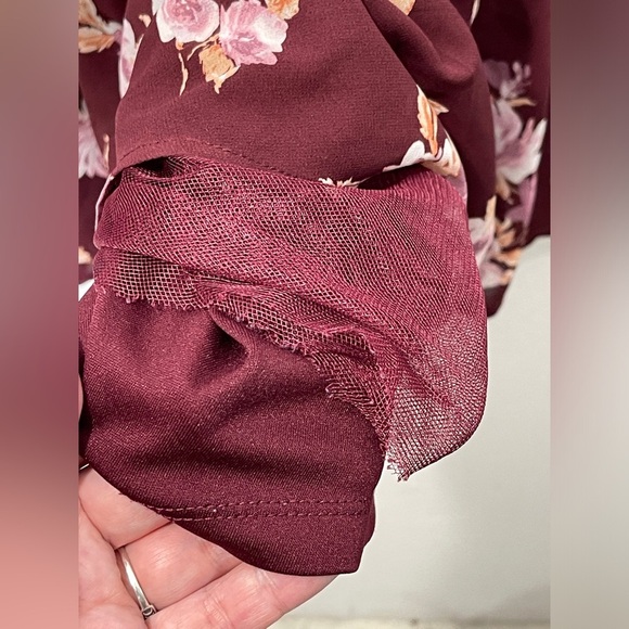 Torrid Women’s Floral Midi Chiffon Lined Skirt Size 1/2 or 14-18 Elastic Waist - Picture 5 of 8